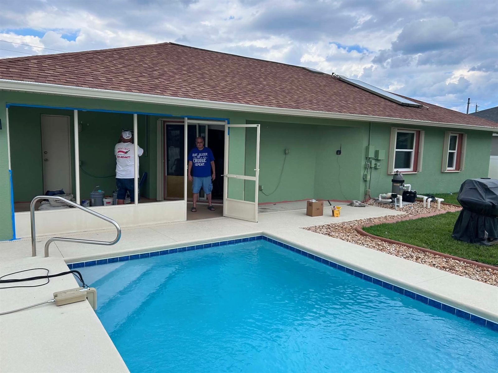New exterior paint job on a Brevard County, FL home by Paint Craft of Brevard