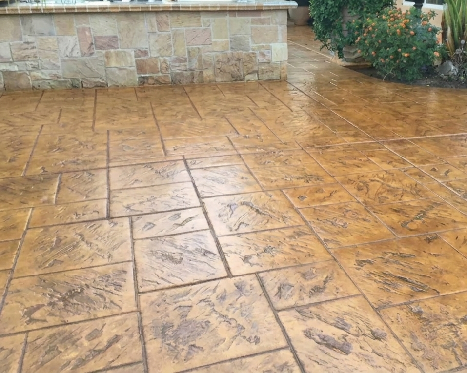 Concrete staining project in Brevard County, FL