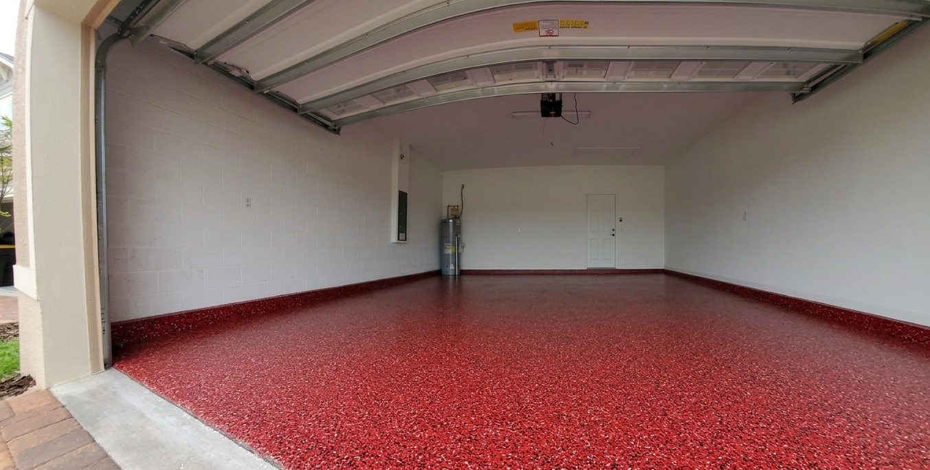 Commercial shop floor epoxy coating in Brevard County, FL